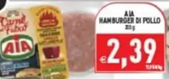 Supermercati Agorà Aia hamburger di pollo offerta
