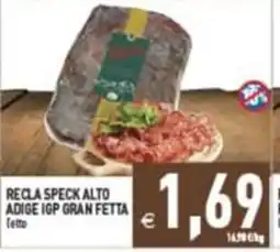 Supermercati Agorà RECLA SPECK ALTO ADIGE IGP GRAN FETTA offerta