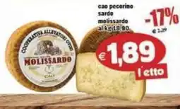 Il Castoro Supermercati cao pecorino sardo molissardo offerta