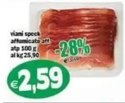 Il Castoro Supermercati viani speck affumicato aff. offerta