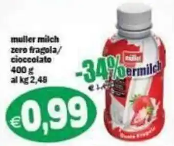 Il Castoro Supermercati muller milch zero fragola/cioccolato offerta