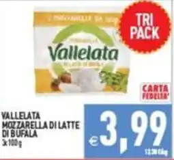 Supermercati Agorà Vallelata Mozzarella di Latte di Bufala offerta