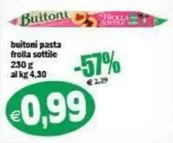 Il Castoro Supermercati Buitoni pasta frolla sottile offerta
