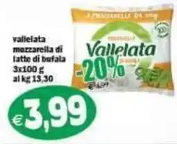 Il Castoro Supermercati Vallelata mozzarella di latte di bufala offerta