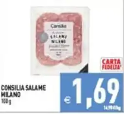 Supermercati Agorà Consilia Salame Milano offerta