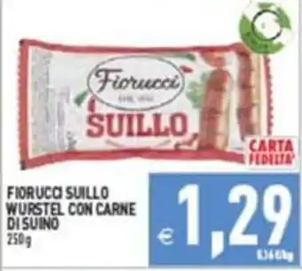 Supermercati Agorà Fiorucci Suillo Wurstel con carne di suino offerta