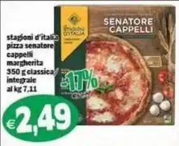 Il Castoro Supermercati pizza senatore cappelli margherita classica offerta