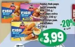 Il Castoro Supermercati findus fish pops tortil crunchy bbq/ fish pops extra cruncy / fish strips pan cornflakes offerta