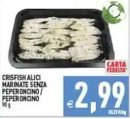Supermercati Agorà CRISFISH ALICI MARINATE SENZA PEPERONCINO offerta
