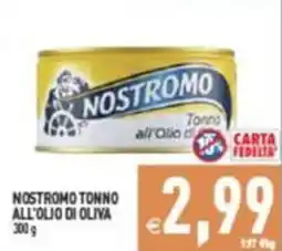 Supermercati Agorà NOSTROMO TONNO ALL'OLIO DI OLIVA offerta