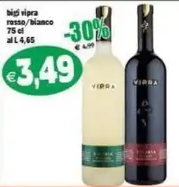 Il Castoro Supermercati bigi vipra rosso/bianco offerta