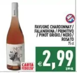 Supermercati Agorà Favugne Chardonnay / Falanghina / Primitivo / Pinot Grigio / Nero Rosato offerta