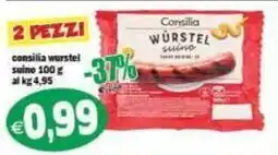 Il Castoro Supermercati Consilia Würstel suino offerta