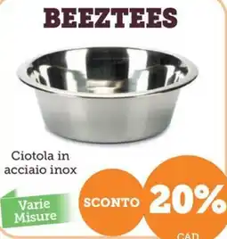 ZooPlanet Beeztees ciotola in acciaio inox offerta