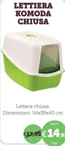 ZooPlanet Lettiera Komoda Chiusa offerta