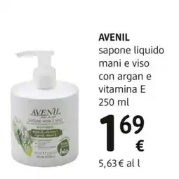 dm drogerie markt AVENIL sapone liquido mani e viso offerta