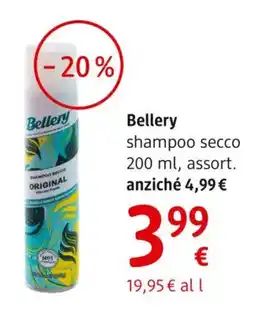 dm drogerie markt Bellery shampoo secco offerta