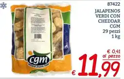 Zona Jalapenos verdi con cheddar CGM offerta