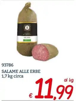 Zona SALAME ALLE ERBE offerta