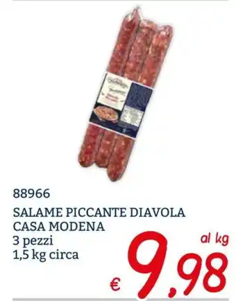 Zona Salame Piccante Diavola Casa Modena offerta