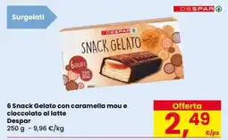 Eurospar 6 Snack gelato con caramella mou e cioccolato al latte offerta