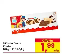 Eurospar 5 Kinder Cards offerta