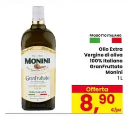 Eurospar Olio Extra Vergine di oliva 100% Italiano GranFruttato Monini offerta
