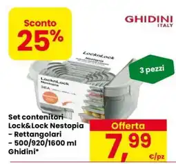 Eurospar Set contenitori Lock&Lock Nestopia offerta