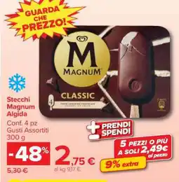 Carrefour Stecchi Magnum Algida offerta