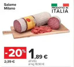Carrefour Salame Milano offerta