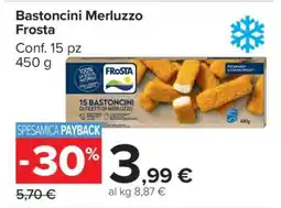 Carrefour Bastoncini Merluzzo Frosta offerta