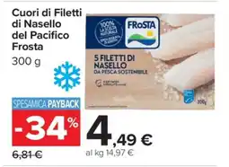 Carrefour Cuori di Filetti di Nasello del Pacifico Frosta offerta