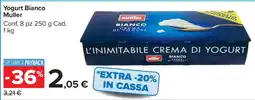 Carrefour YOGURT BIANCO MÜLLER offerta