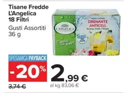 Carrefour Tisane Fredde L'Angelica 18 Filtri offerta