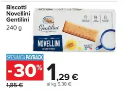 Carrefour BISCOTTI NOVELLINI GENTILINI offerta