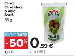 Carrefour Olivolì Olive Nere o Verdi Saclà offerta