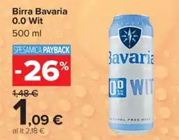 Carrefour Birra Bavaria 0.0 Wit offerta