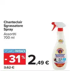 Carrefour Chanteclair Sgrassatore spray offerta