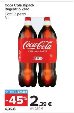 Carrefour Coca Cola Bipack Regular o Zero offerta