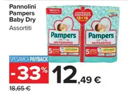 Carrefour Pannolini Pampers Baby Dry offerta
