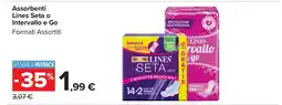 Carrefour Assorbenti Lines Seta o Intervallo e Go offerta