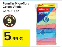 Carrefour PANNI IN MICROFIBRA COLORS VILEDA offerta