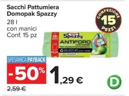 Carrefour Sacchi Pattumiera Domopak Spazzy offerta
