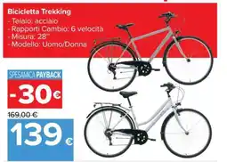 Carrefour Bicicletta Trekking offerta