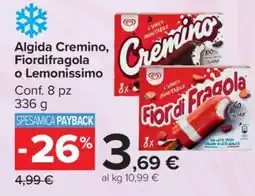 Carrefour Algida Cremino, Fiordifragola o Lemonissimo offerta