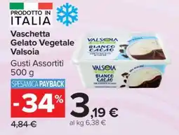 Carrefour Vaschetta Gelato Vegetale Valsoia offerta
