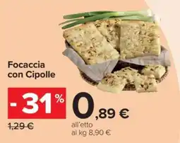 Carrefour Focaccia con Cipolle offerta