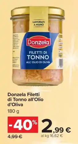 Carrefour Donzela Filetti di Tonno all’Olio d’Oliva offerta
