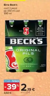 Carrefour Birra Beck's offerta