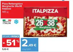 Carrefour Pizza Rettangolare Margherita 26x38 Italpizza offerta